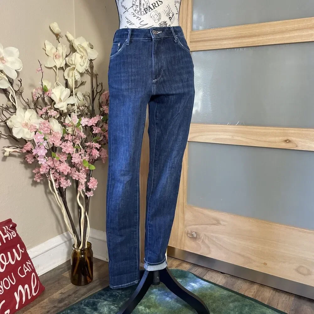 & Denim Women's 360 Stretch Jeans Skinny High Waist Size 28/32 Everyday Casual